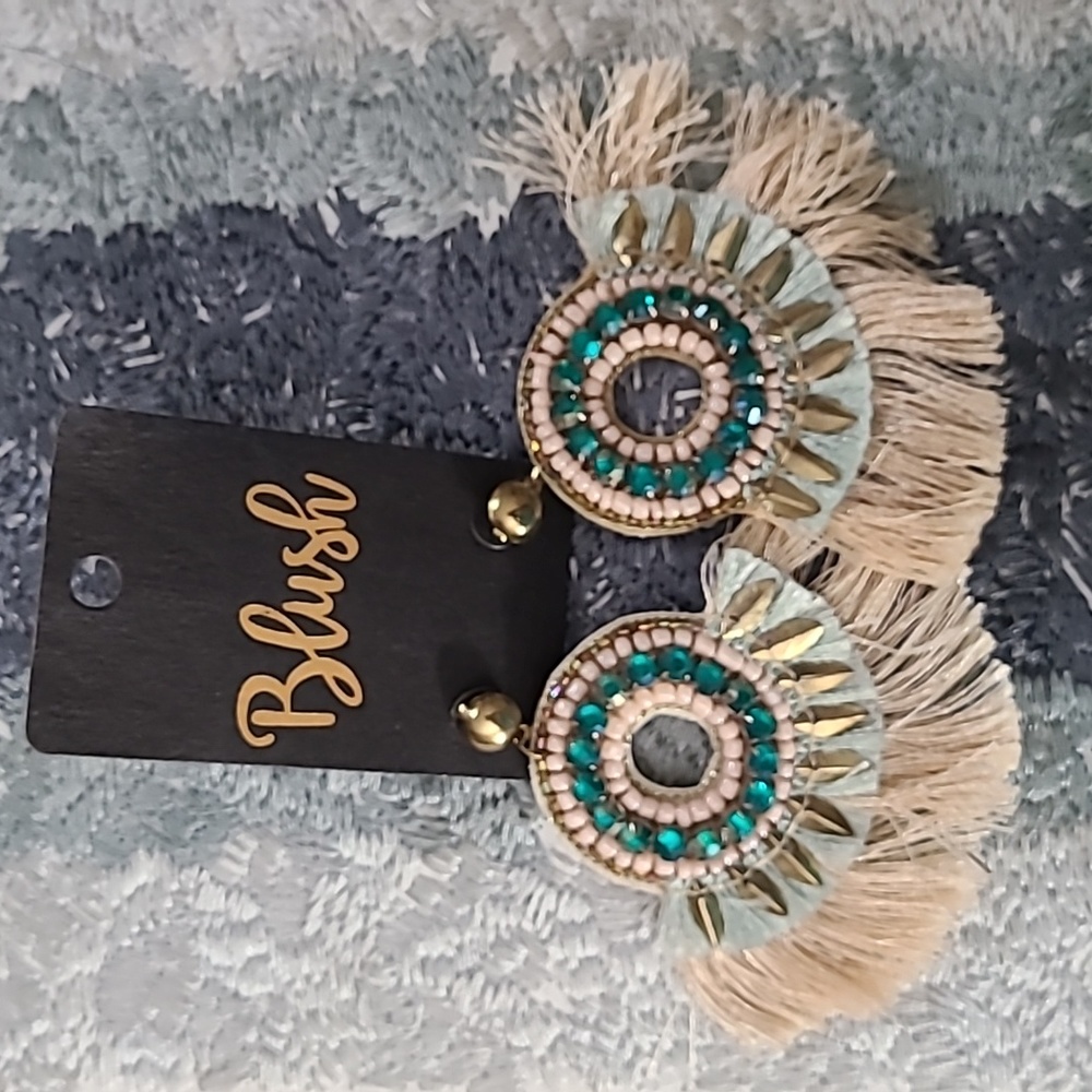 Blush Fringe earrings